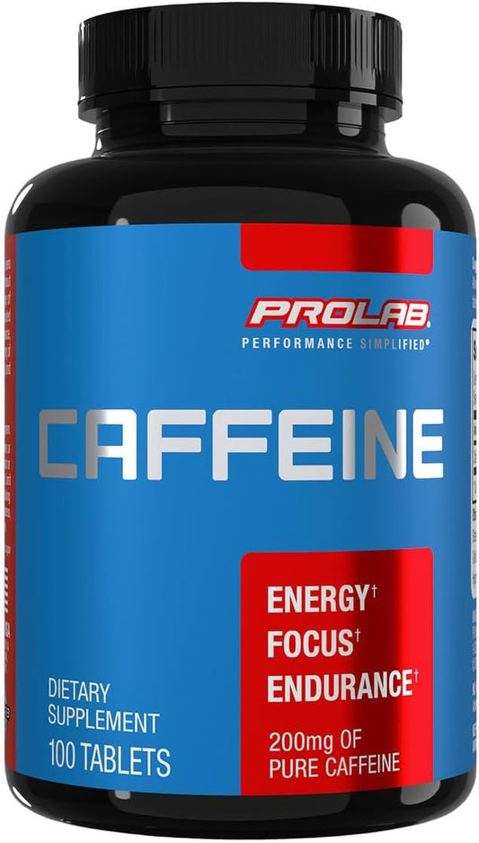100 Count ProLab Caffeine Tablets for Increased Energy and Focus
