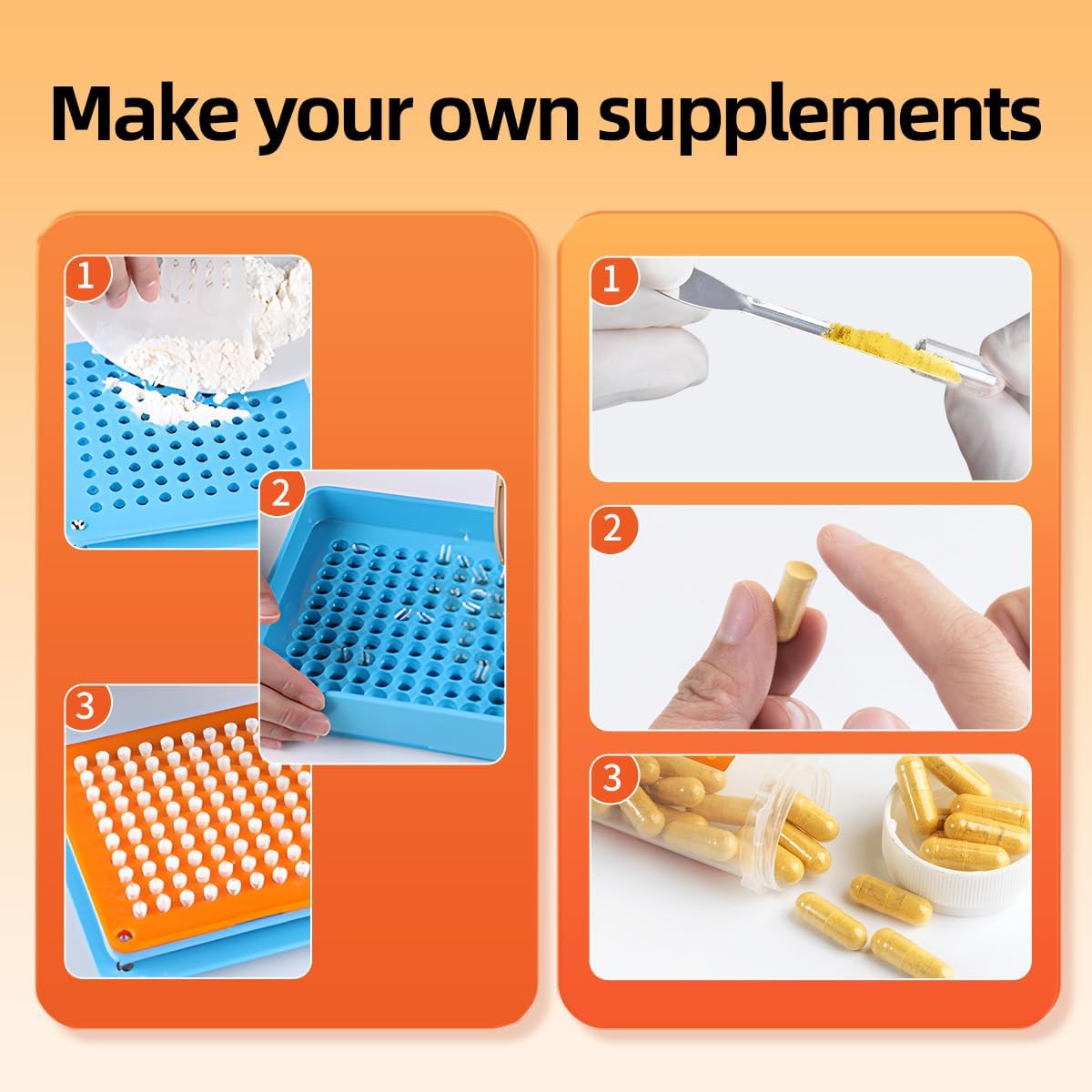 100 Count Size 0 Vegetarian Clear Empty Pill Capsules Bundle with Micro Lab Spoon - Fillable Veggie Capsules for DIY Supplements