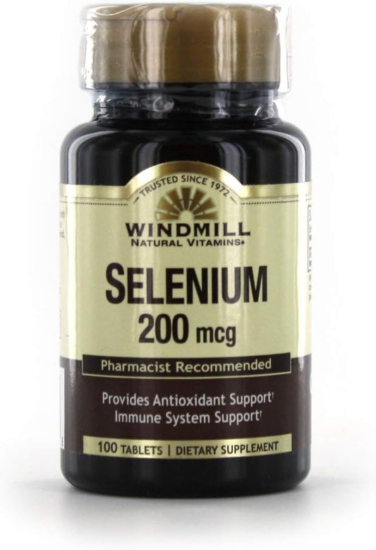 100 Count Windmill Selenium Tablets - 200 Mcg