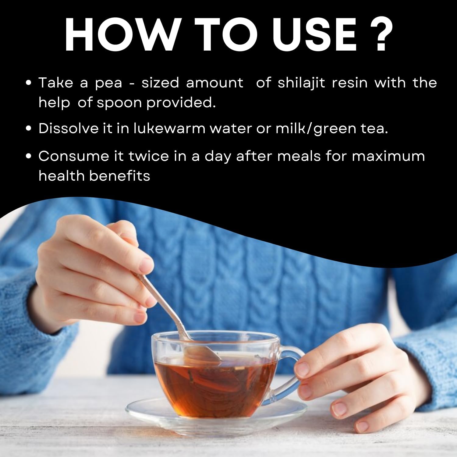 100-Day Supply of BOIC Pure Black Himalayan Shilajit Resin for Energy and Immune Support - 50g / 1.7oz