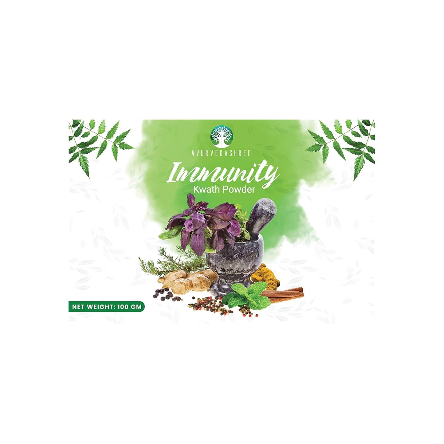 100 Gm AYURVEDASHREE Immunity Kwath with Natural Giloy, Ashwagandha, Mulethi - Herbal Kadha