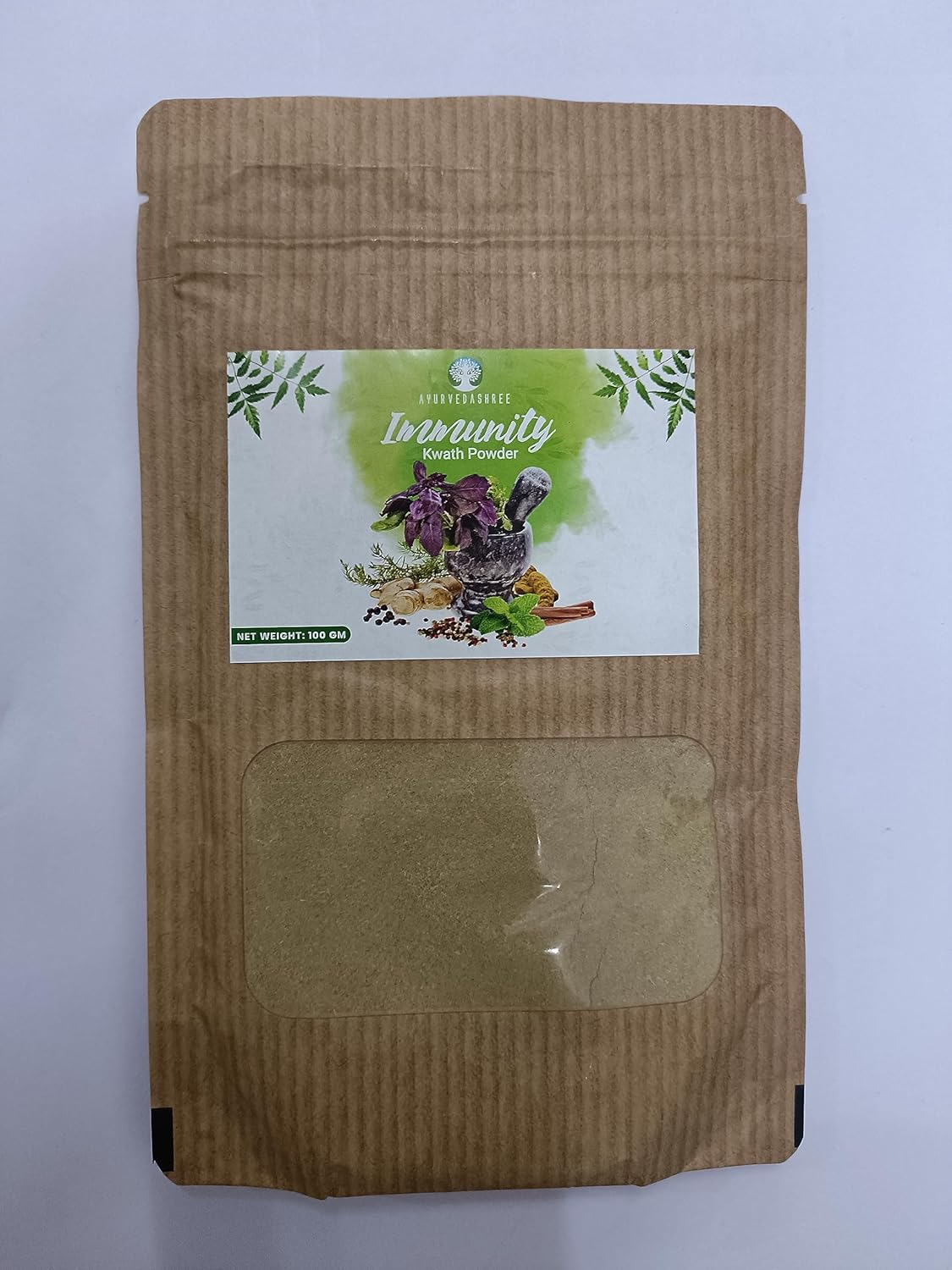 100 Gm AYURVEDASHREE Immunity Kwath with Natural Giloy, Ashwagandha, Mulethi - Herbal Kadha