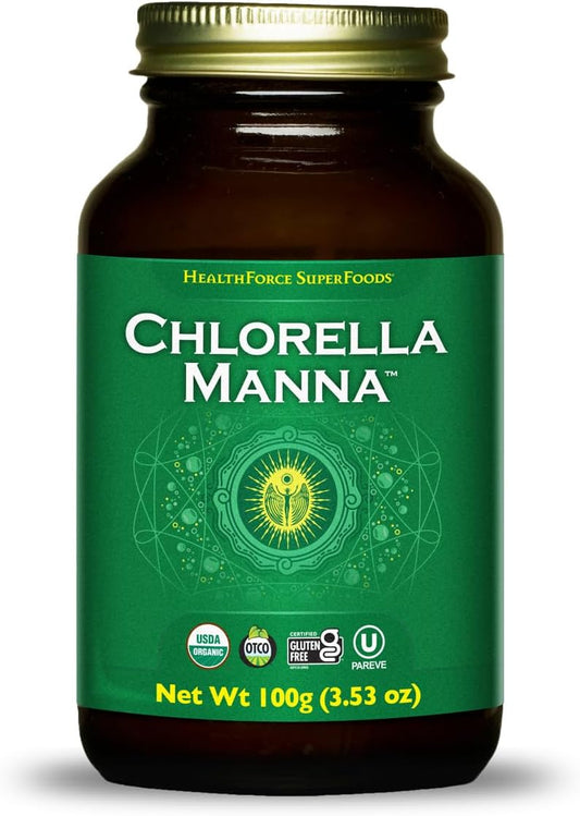 100 Grams of HealthForce SuperFoods Chlorella Manna Powder for Nutrient-Rich Detoxification