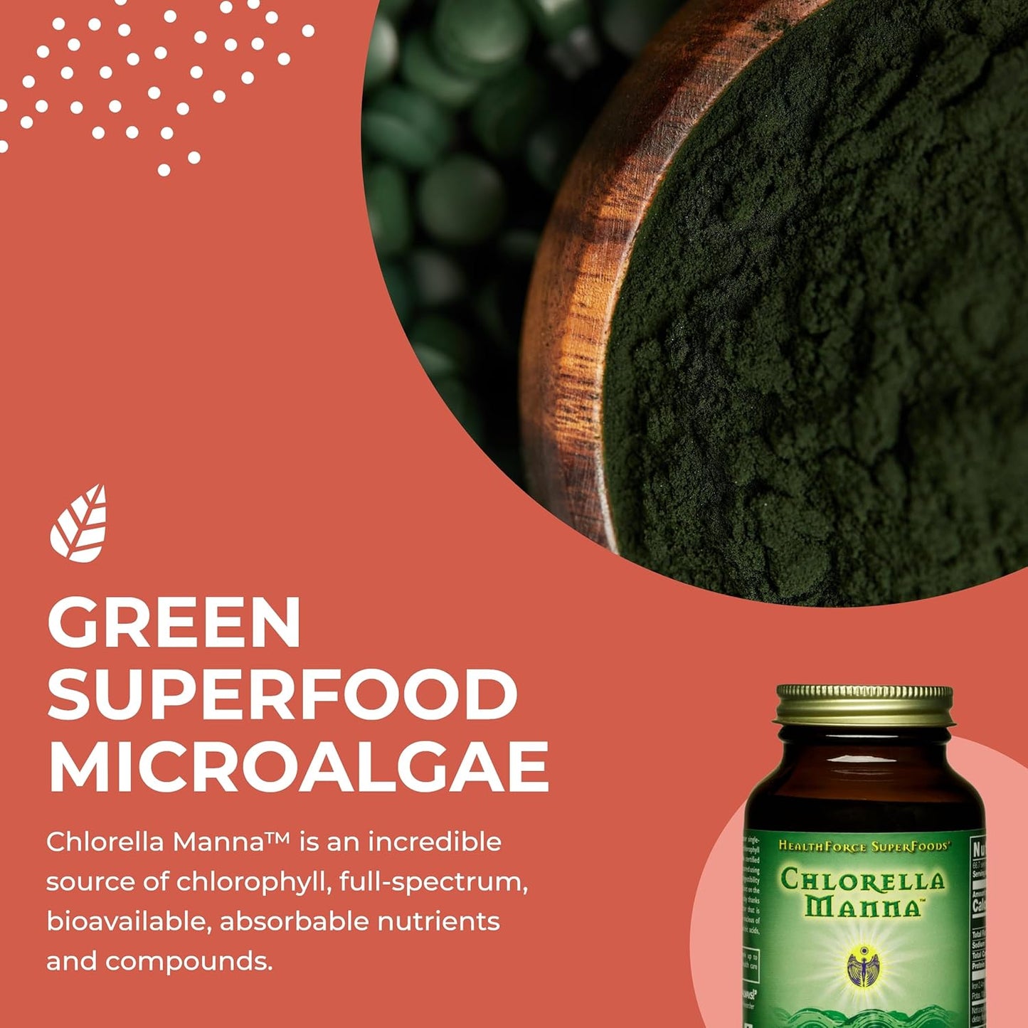 100 Grams of HealthForce SuperFoods Chlorella Manna Powder for Nutrient-Rich Detoxification