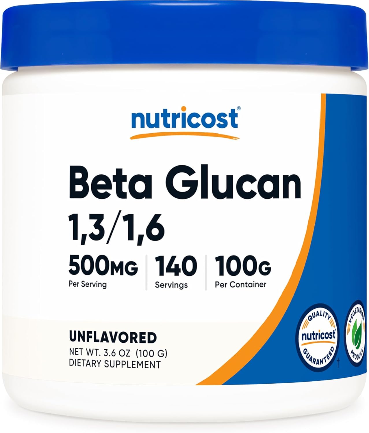 100 Grams of Nutricost Beta Glucan Powder - Non GMO - 1,3/1,6 Formula