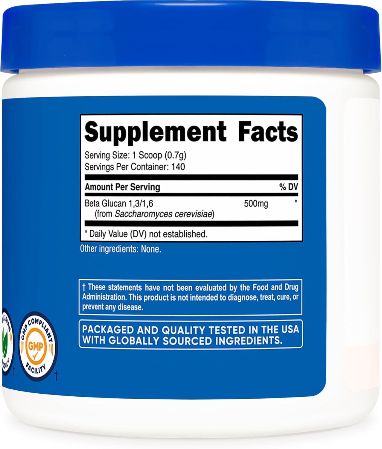 100 Grams of Nutricost Beta Glucan Powder - Non GMO - 1,3/1,6 Formula