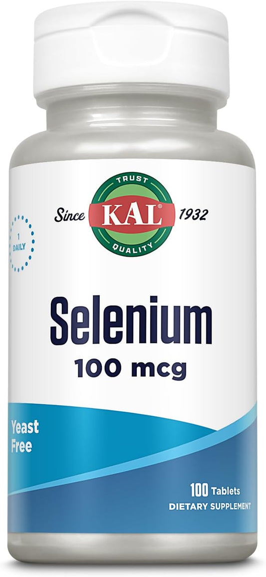 100 Mcg Selenium Yeast-Free Tablets - 100 Count Bottle
