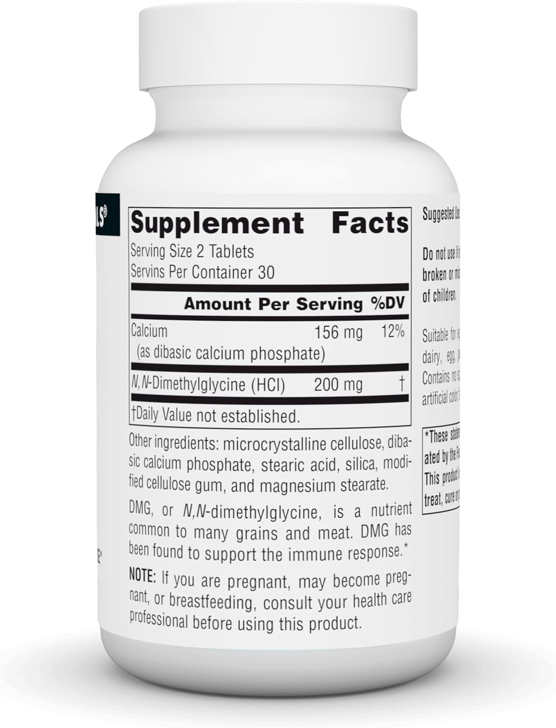 100 mg Source Naturals DMG Dietary Supplement for Immune Response - 60 Tablets