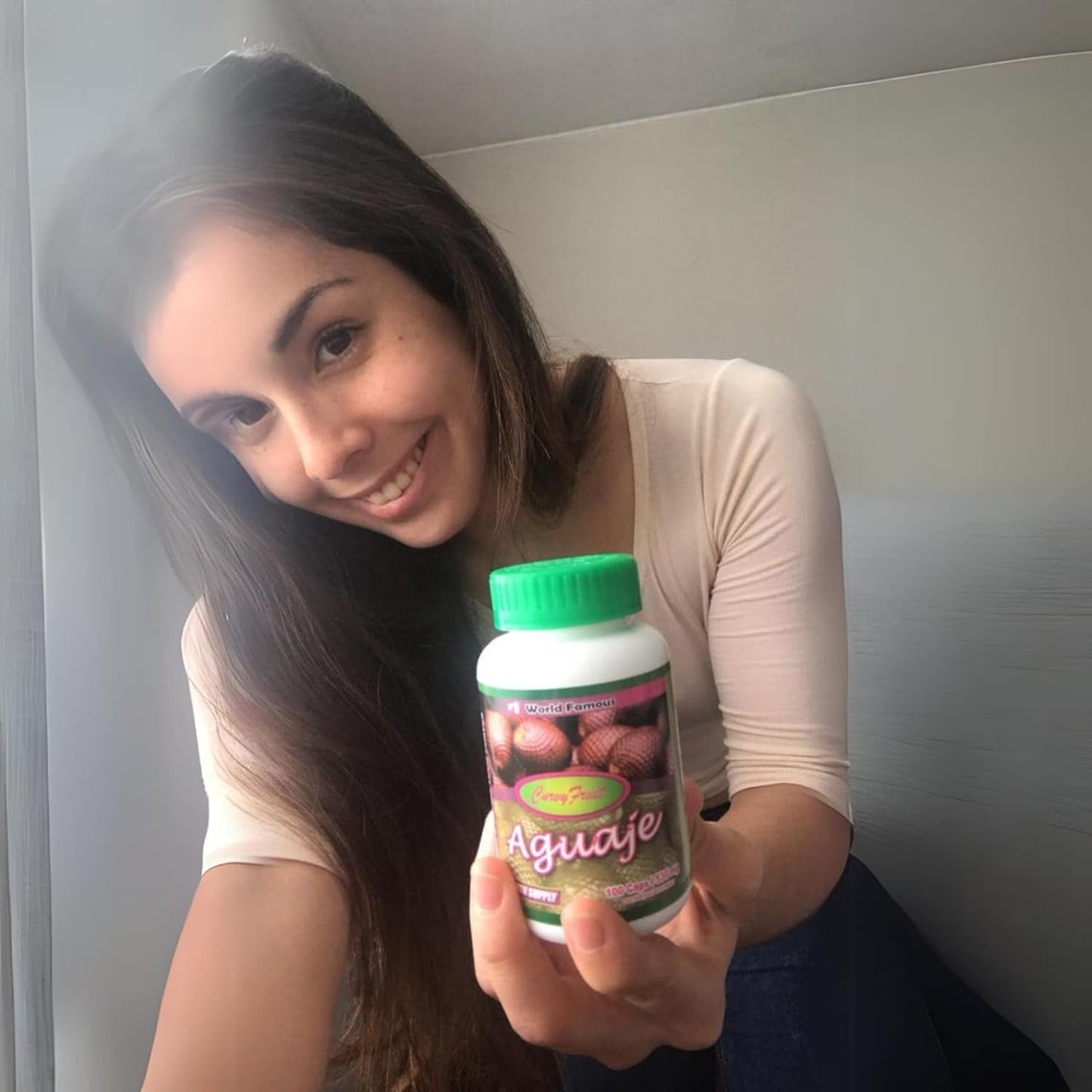 100% Natural Aguaje Curvy Fruit Pills - High Phytoestrogen, 550 mg, 100 Count - Enhance Curves in 1 Month