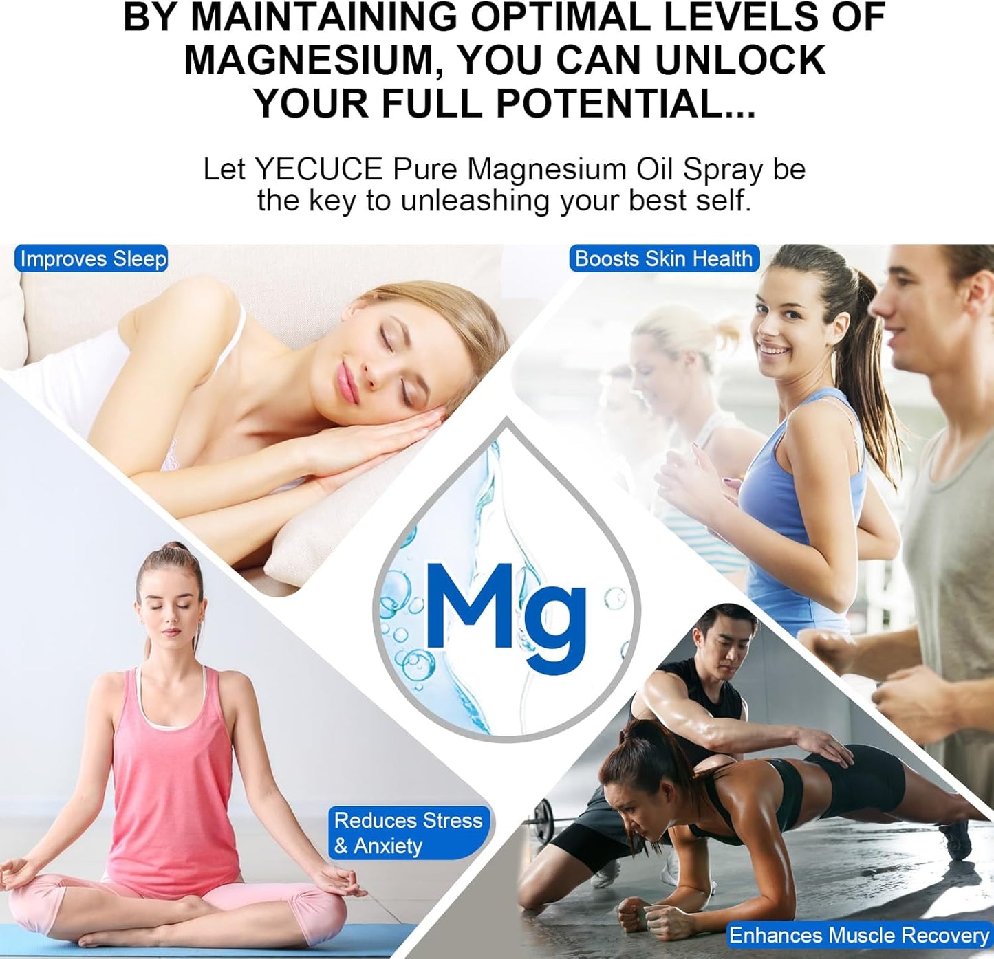100% Natural akareni Magnesium Oil Spray for Feet and Sleep (2.02 Fl.Oz) - Topical Magnesium Body Spray for Easy Absorption and Natural Deodorant