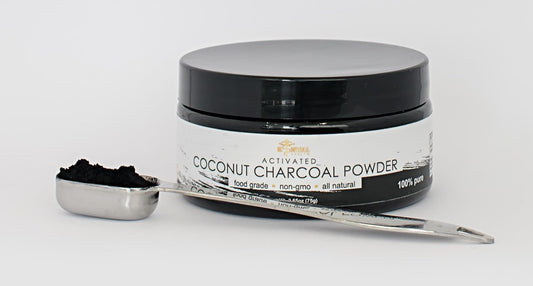 100% Natural Dr. Botanical Health Activated Coconut Charcoal Powder for Teeth Whitening, Skin Care, Digestion, and More