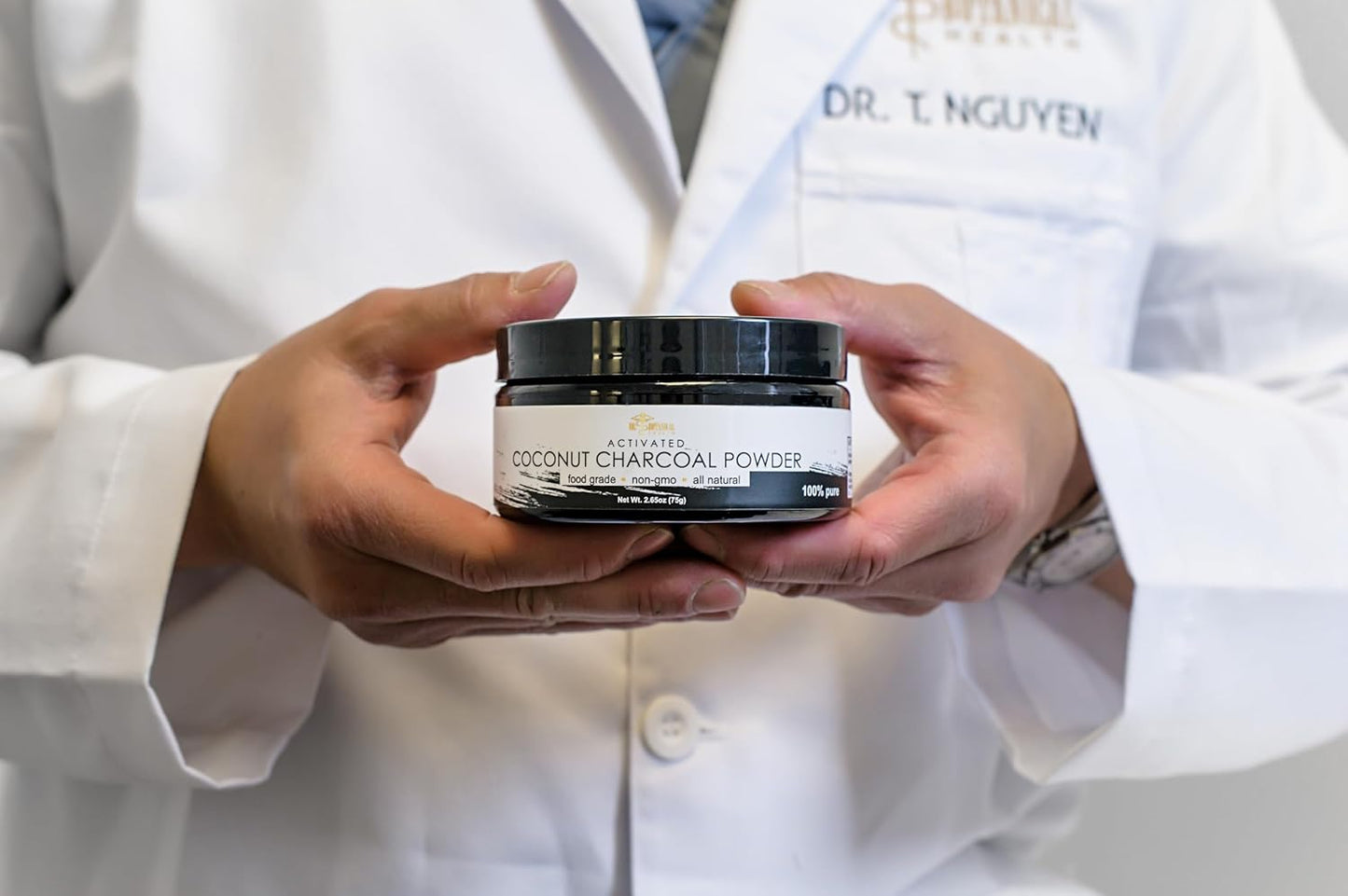 100% Natural Dr. Botanical Health Activated Coconut Charcoal Powder for Teeth Whitening, Skin Care, Digestion, and More