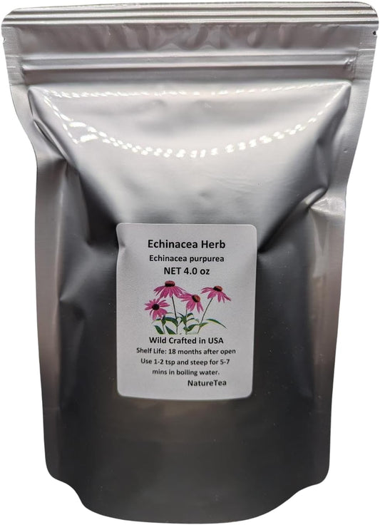 100% Natural Echinacea Herb Loose Leaf Tea (2 oz) - Echinacea purpurea Cut and Sifted from Nature