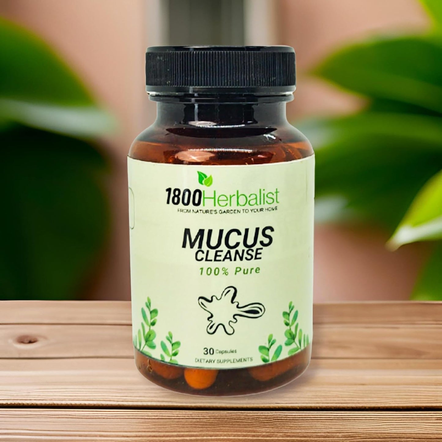 100% Natural Mullein Leaf Extract Mucus Cleanse Capsules for Healthy Respiratory Function - Vegan & Non-GMO - 30 Capsules