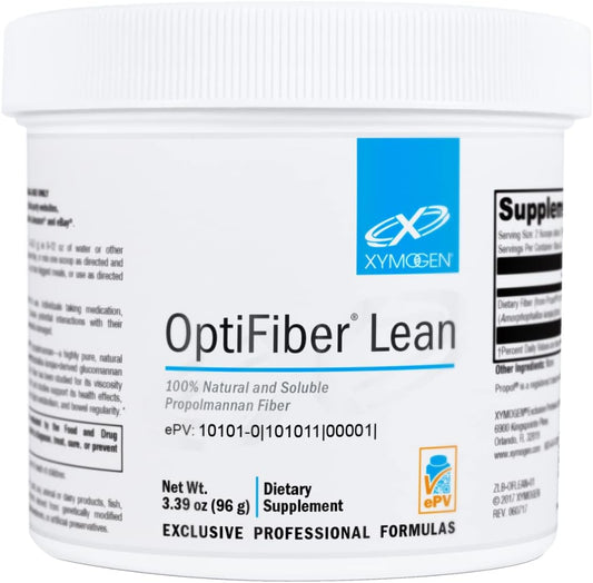 100% Natural OptiFiber Lean Propolmannan Fiber Powder - Supports Satiety, Cholesterol Metabolism, Healthy Bowel Movements - 3.39 oz