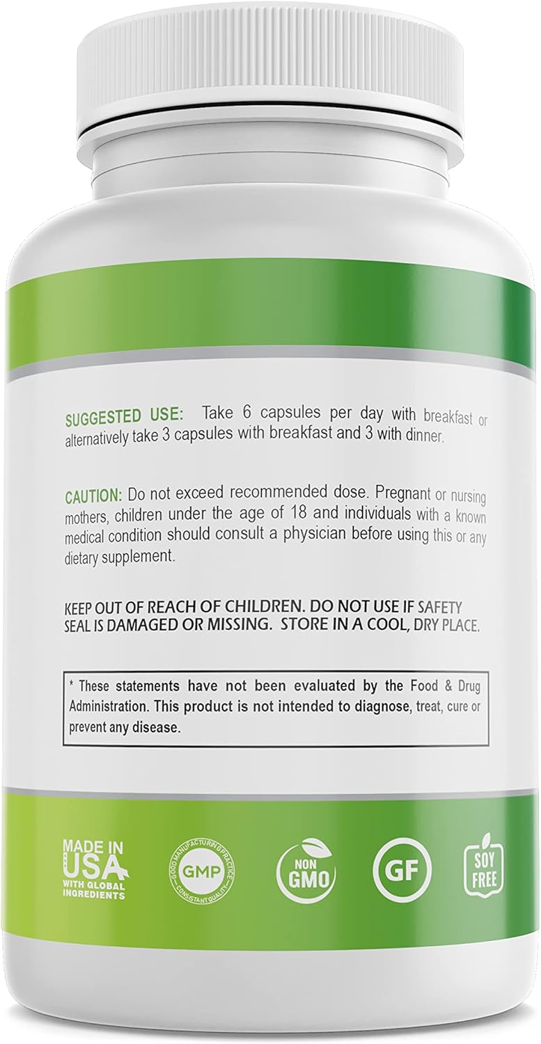 100% Natural ORGANOPLEX Insulin Plant Capsules (Costus Igneus) - 360 Veggie Caps, 2 Month Supply
