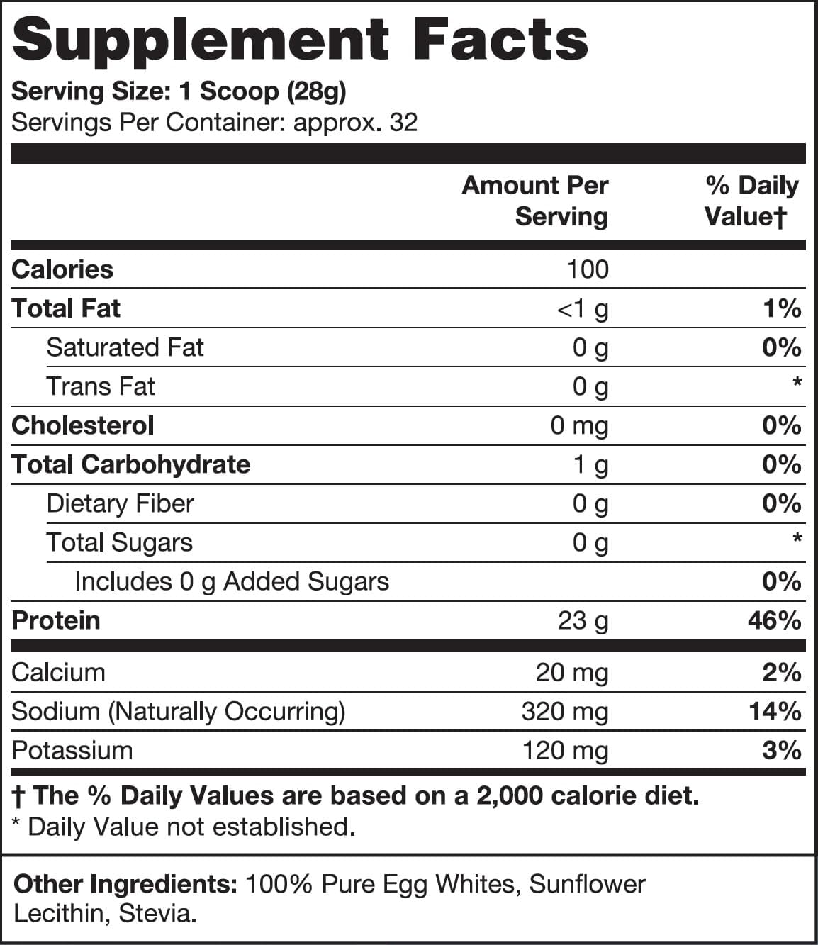 100% Natural Unflavored & Unsweetened Egg Protein Powder - 2lb Bag - Great for Baking and Mixing