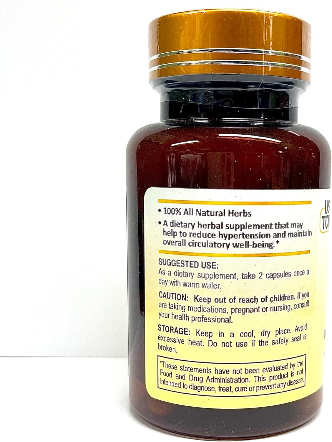 100% Natural USTCM Dogbane Hawthorn Capsules - 500mg, 60 Vegetable Capsules - Made in USA, No Preservatives - Supports Blood Pressure