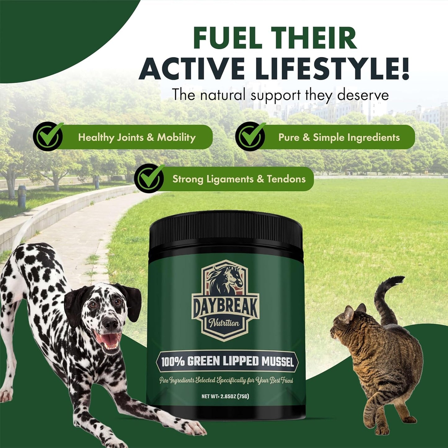 100% New Zealand Green Lipped Mussel Powder for Pets - Anti Inflammatory Supplement for Arthritis & Joint Pain - 75g
