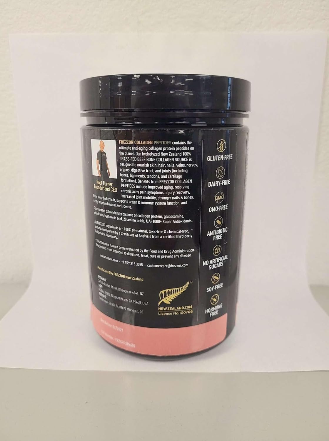 100% New Zealand Hydrolyzed Beef Bone Collagen Powder for Youthful Skin, Hair & Nails - Unflavored 225g Jar