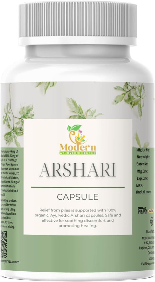 100% Organic Arshari Capsules for Piles Relief - Modern Ayurvedic Center