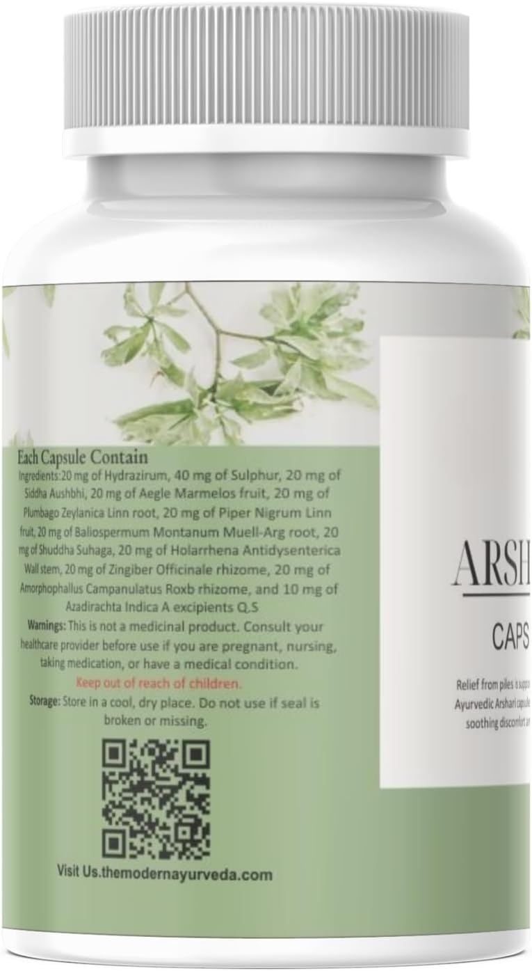 100% Organic Arshari Capsules for Piles Relief - Modern Ayurvedic Center