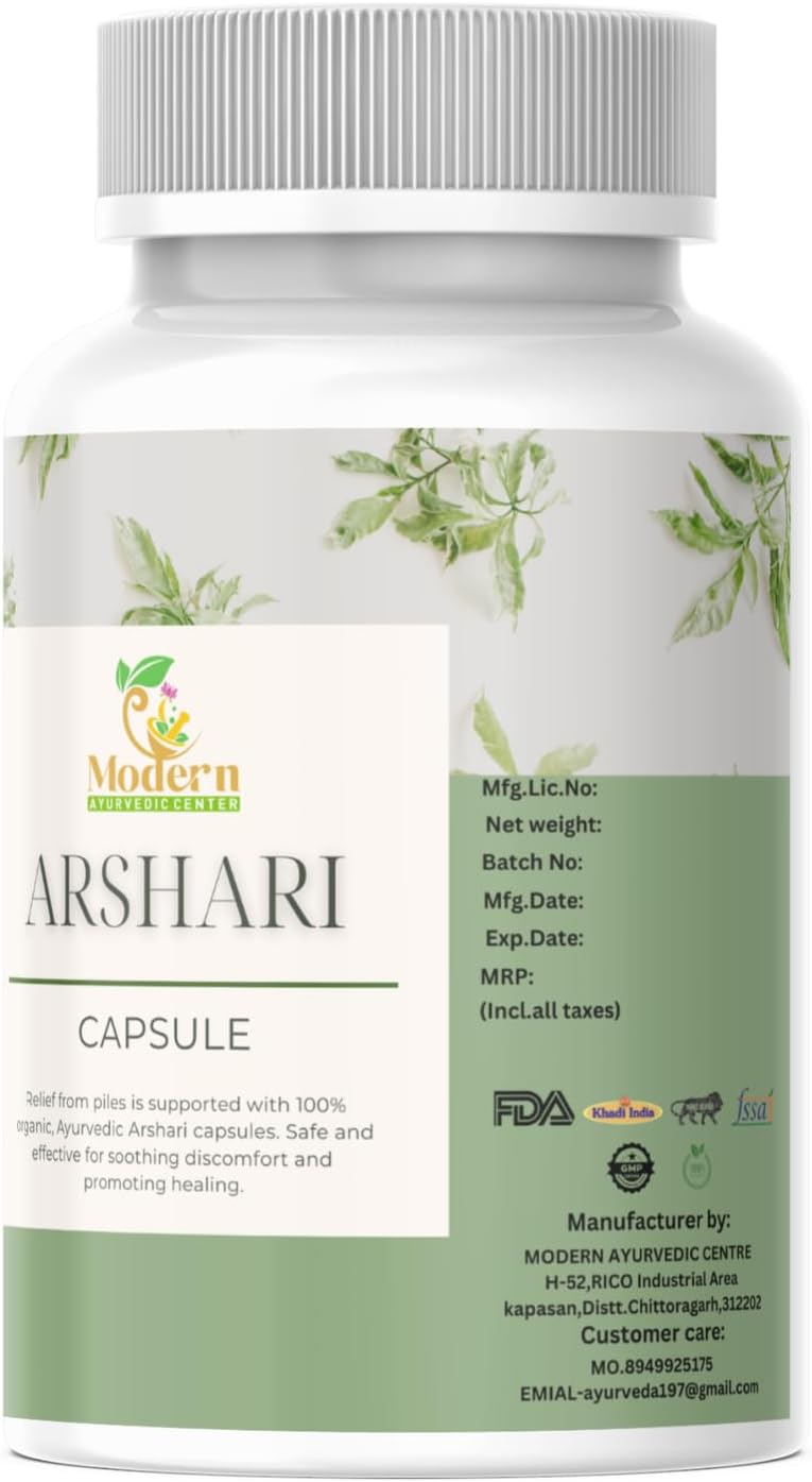 100% Organic Arshari Capsules for Piles Relief - Modern Ayurvedic Center