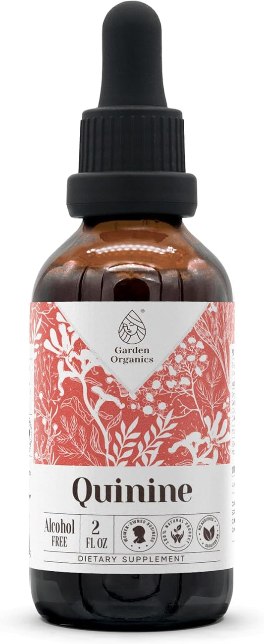 100% Organic Quinine Alcohol-Free Tincture Extract for Immune System Boost - 2 fl oz Liquid Drops
