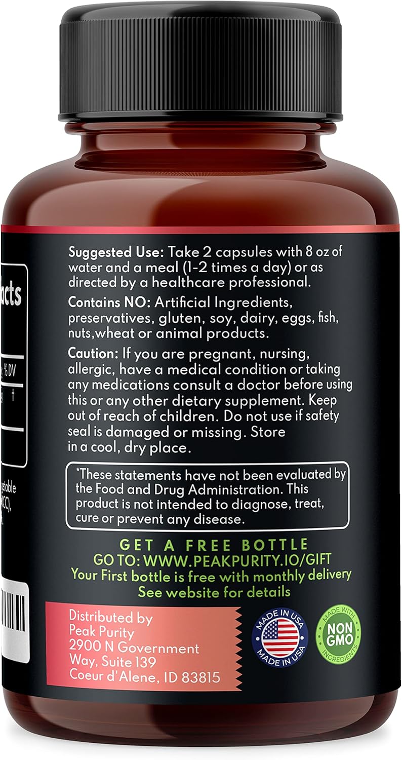 100% Organic Raw Apple Cider Vinegar Capsules for Natural Detox & Healthy Digestion - Tasteless & Easy to Swallow - 1000 mg Strength