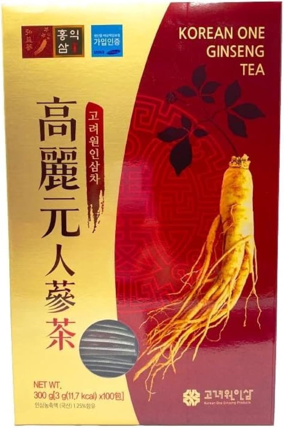100 Packets of ADDERENITY Korean Ginseng Extract Granules Tea (3g Each) for Natural Energy Boost