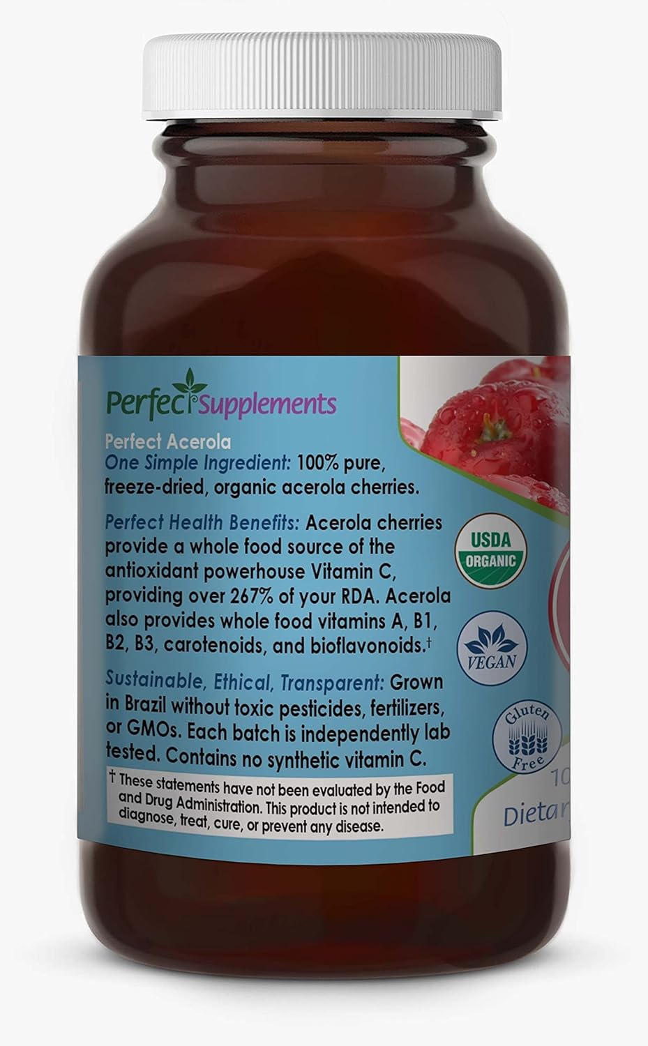 100% Pure Acerola Cherry Powder - 156g - All-Natural Vitamin C Superfood for Immune System Support