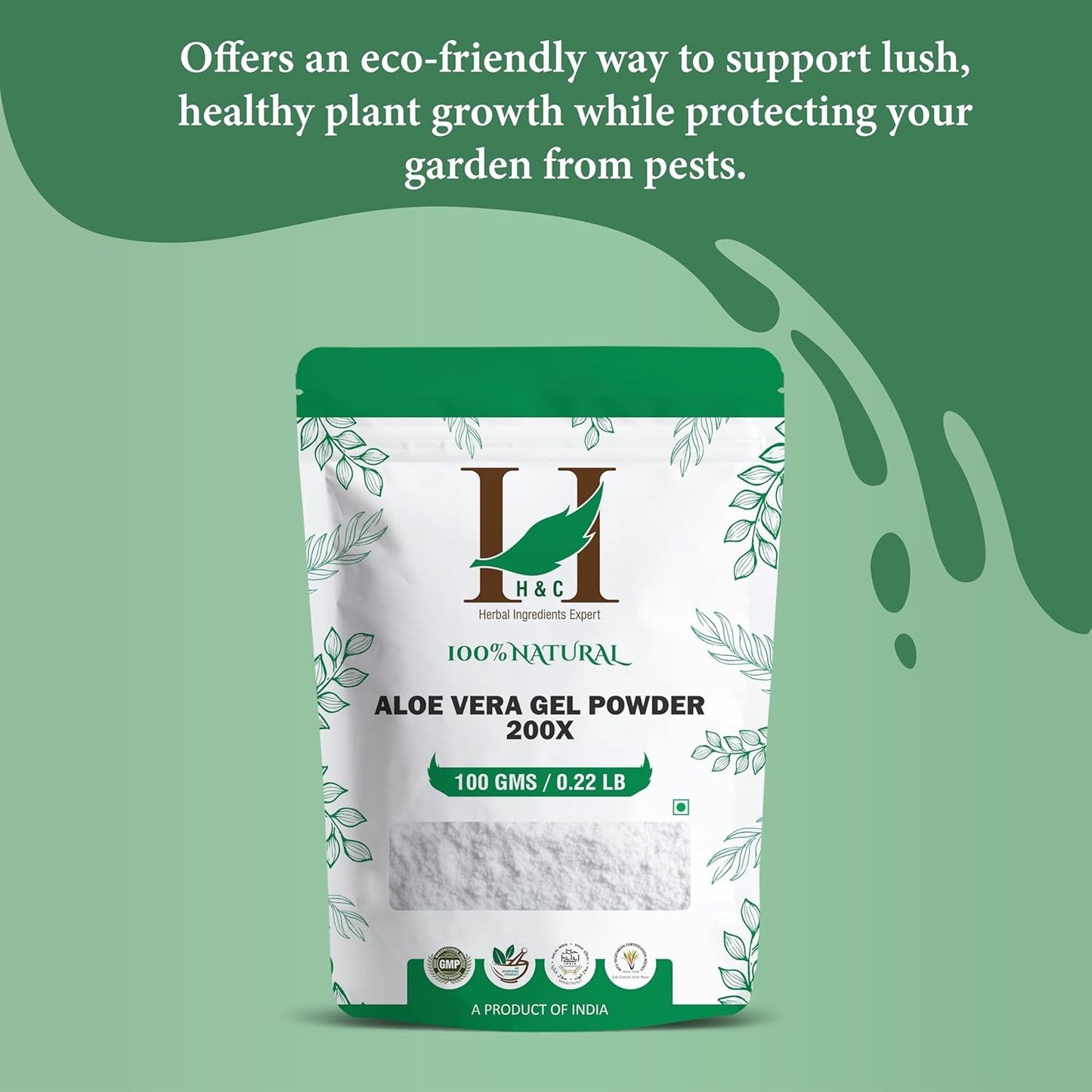 100% Pure Aloe Vera Gel Fertilizer Powder 200X 100g | Strong Rooting Stimulator | Plant Immunity Booster