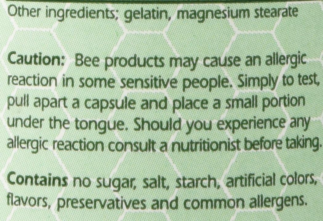 100% Pure Bee Pollen Capsules - YS Royal Jelly/Honey Bee Y.S. ECO Bee Farms 1,000mg - 200 Count