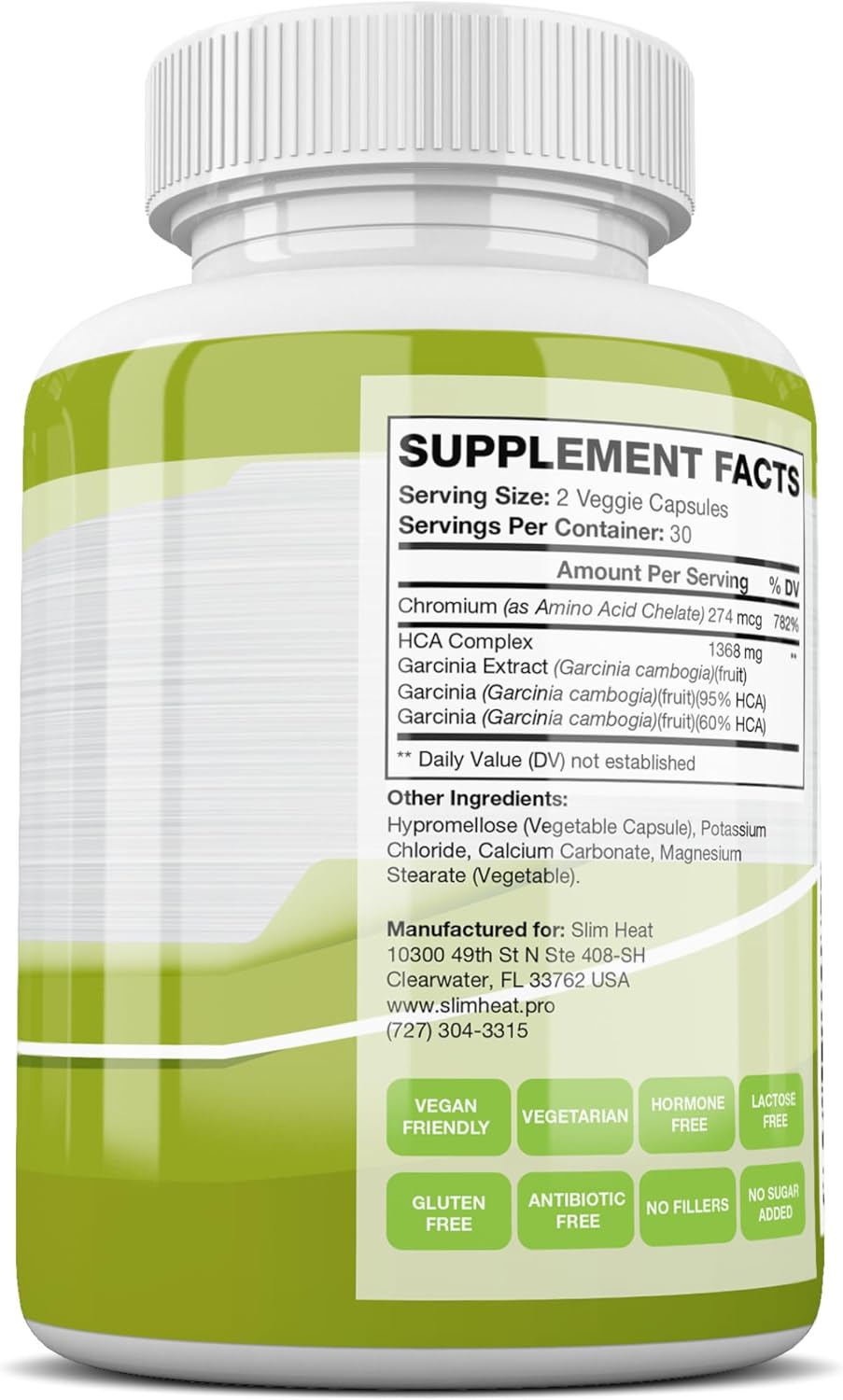 100% Pure Garcinia Cambogia Extract with 95% HCA - Appetite Control - Top Carb Blocker for Women & Men - Made in USA - 60 Capsules