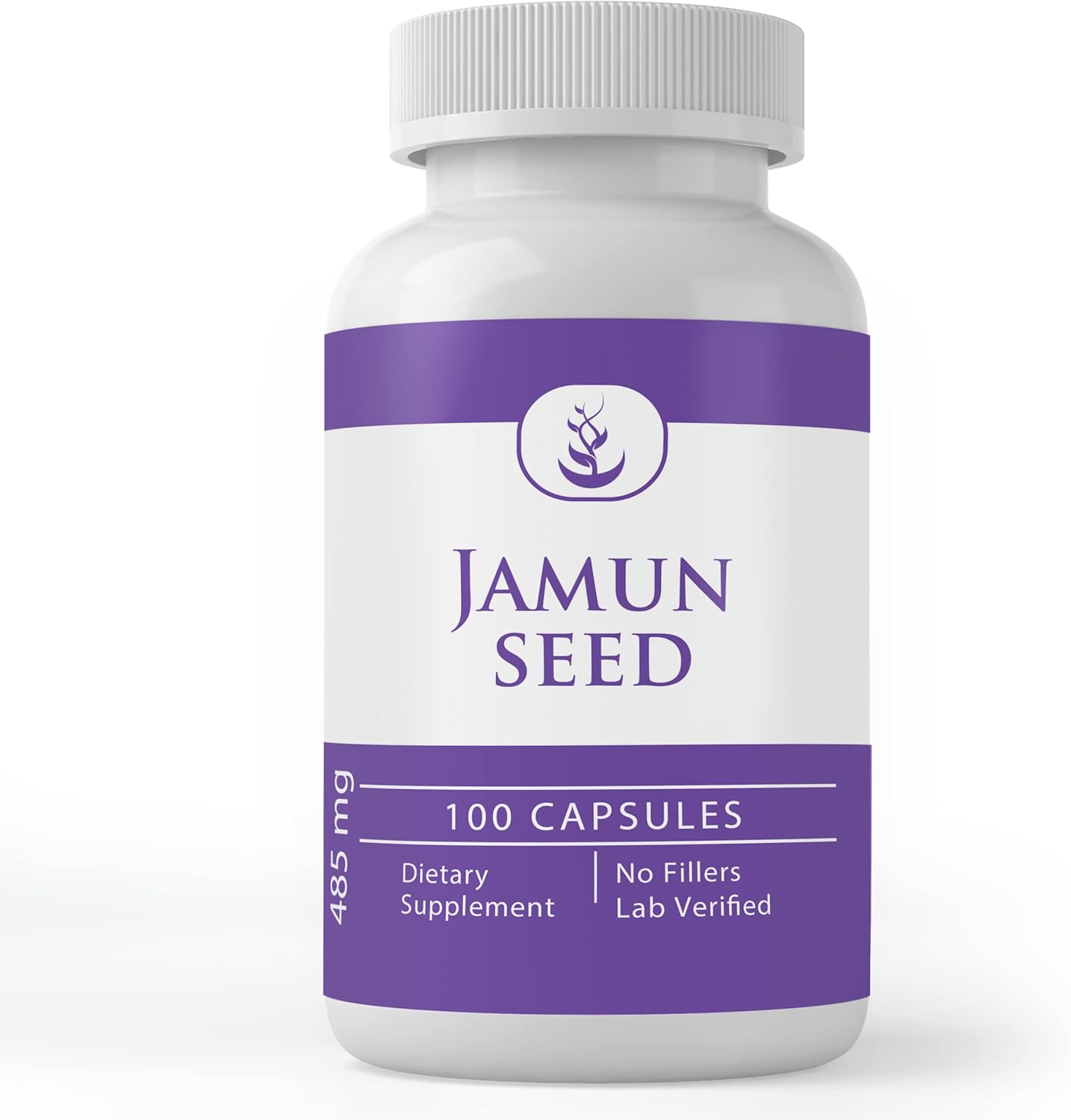 100% Pure Jamun Seed Capsules (100 Capsules) - Lab Verified, No Additives or Fillers