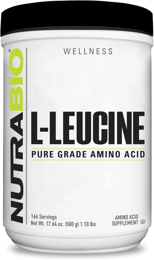 100% Pure L-Leucine Powder for Muscle Recovery - Vegan, Non-GMO, Gluten Free - 500g - Free Form Amino Acid Supplement