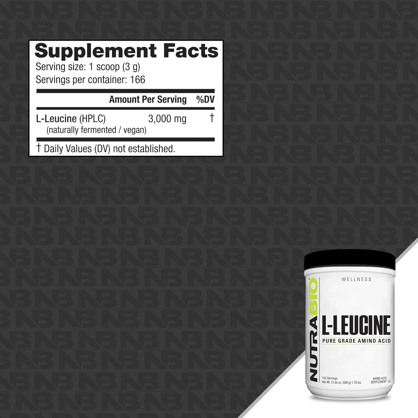 100% Pure L-Leucine Powder for Muscle Recovery - Vegan, Non-GMO, Gluten Free - 500g - Free Form Amino Acid Supplement
