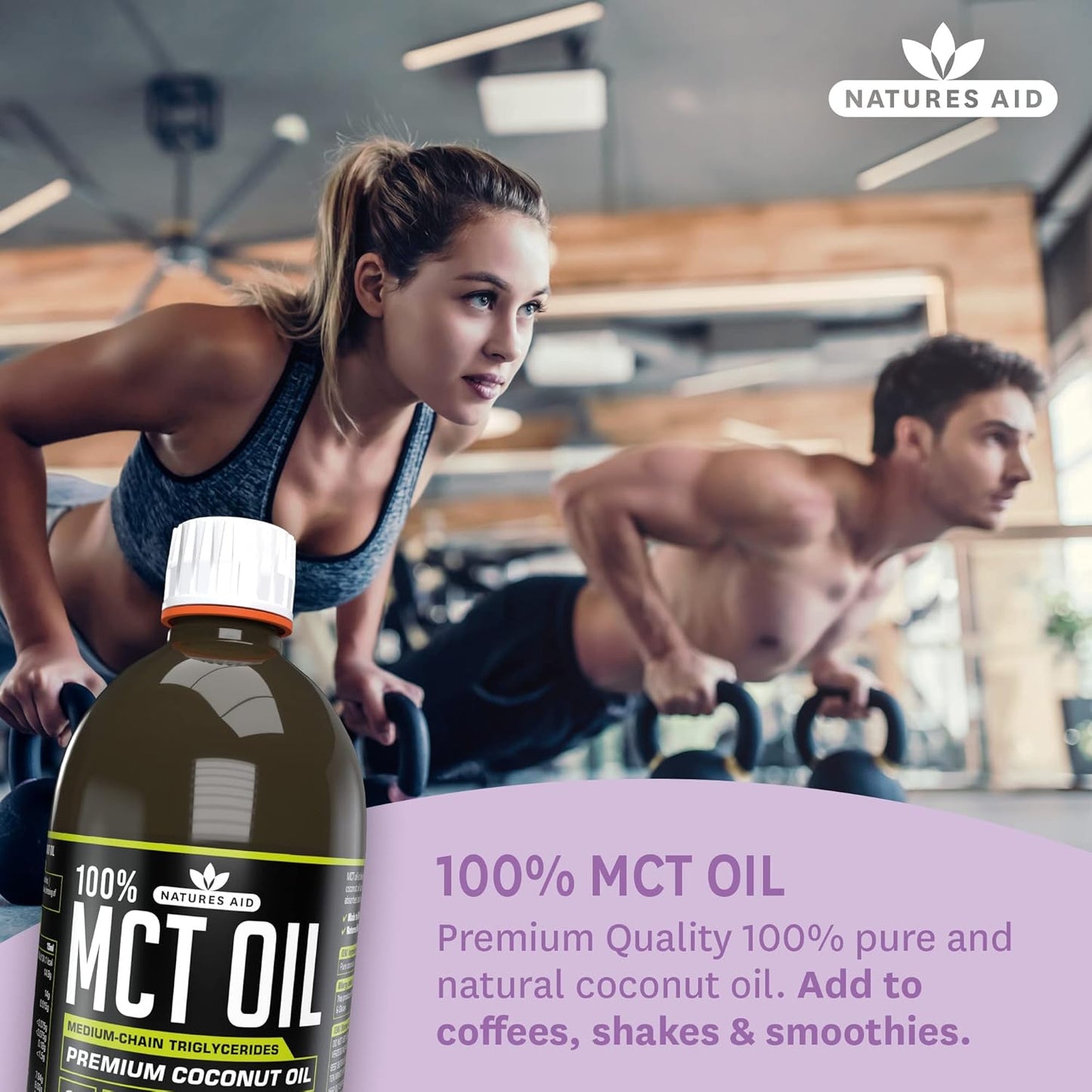 100% Pure MCT Oil - 500 mL by Natures Aid