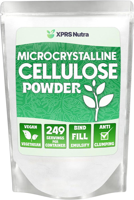 100% Pure Microcrystalline Cellulose Powder - Odorless Fiber Supplement for Pill Binding and Paste Making - 1.10 Pounds