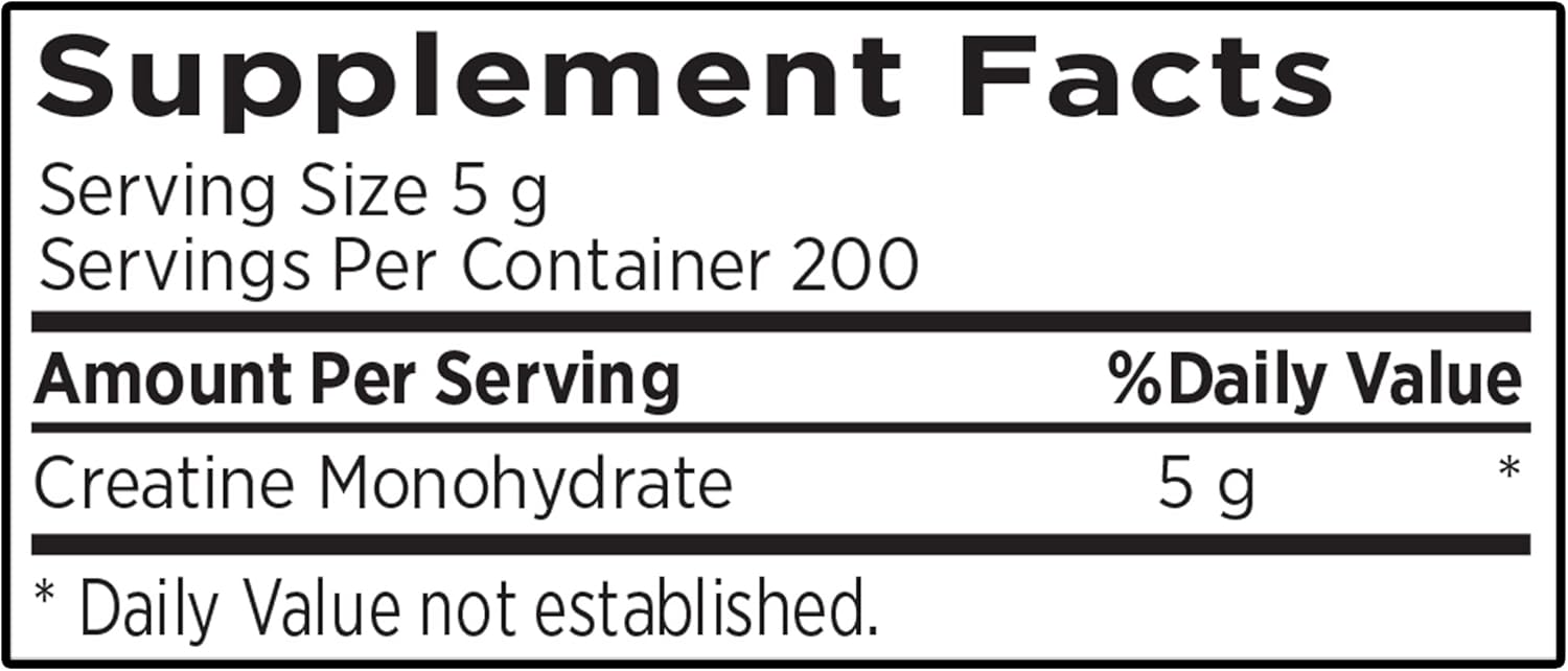 100% Pure Micronized Creatine Monohydrate Powder - Muscle Growth and Recovery Supplement for Increased Strength, Performance, and Endurance - 1000g Unflavored