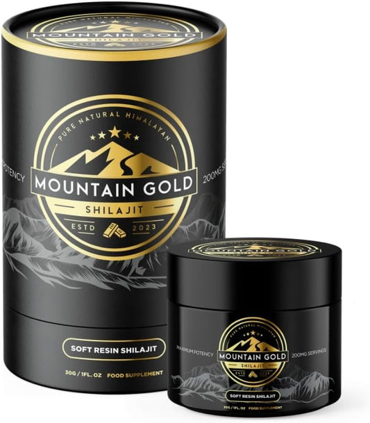 100% Pure Natural Himalayan Shilajit Resin - Rich in Humic & Fulvic Acid - Immune System Booster - Vegan - Mountain Gold (1)