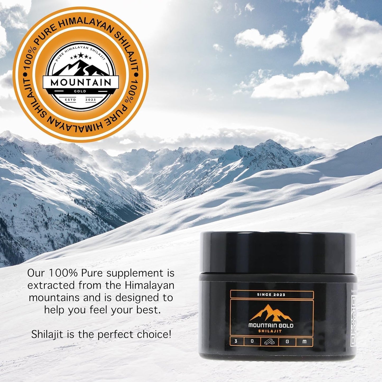 100% Pure Natural Himalayan Shilajit Resin - Rich in Humic & Fulvic Acid - Immune System Booster - Vegan - Mountain Gold (1)