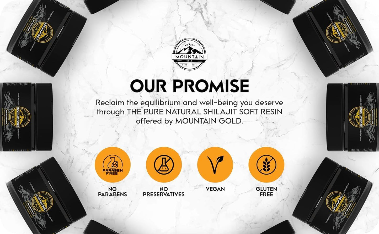 100% Pure Natural Himalayan Shilajit Resin - Rich in Humic & Fulvic Acid - Immune System Booster - Vegan - Mountain Gold (1)