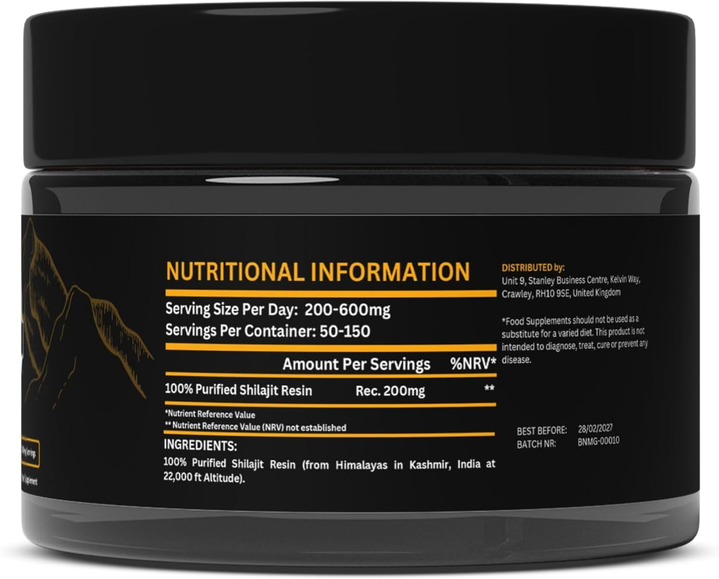 100% Pure Natural Himalayan Shilajit Resin - Rich in Humic & Fulvic Acid - Immune System Booster - Vegan - Mountain Gold (1)