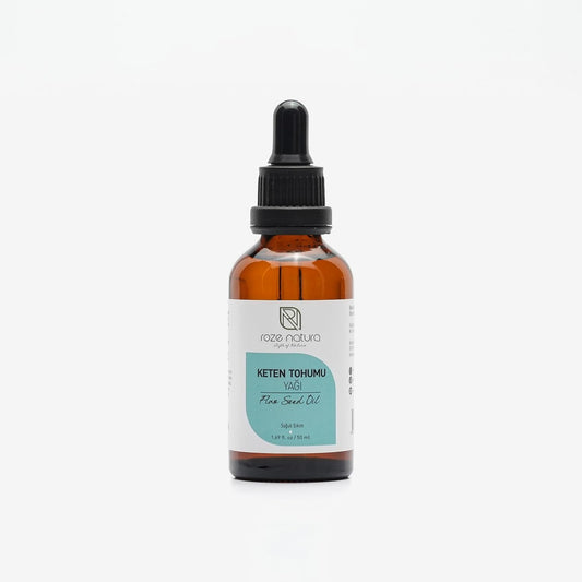 100% Pure Non-GMO Flaxseed Oil - 1.69 oz (50ml) Cold Pressed, Food Grade, No Dyes or Alcohol, No Additives, Amber Color