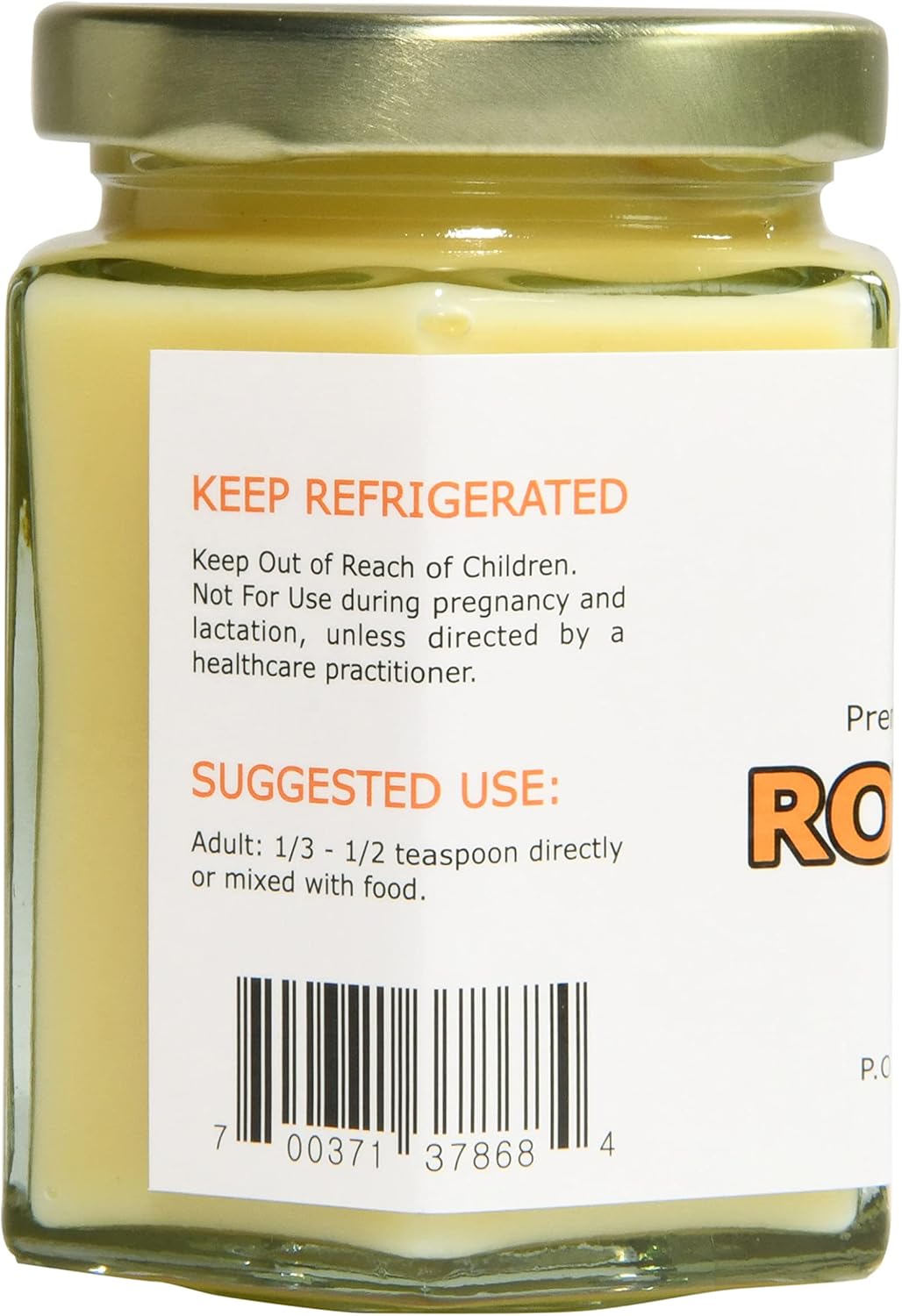 100% Pure Organic Fresh Royal Jelly Raw Unprocessed Natural High Potency (6.5 oz) - Go Honey