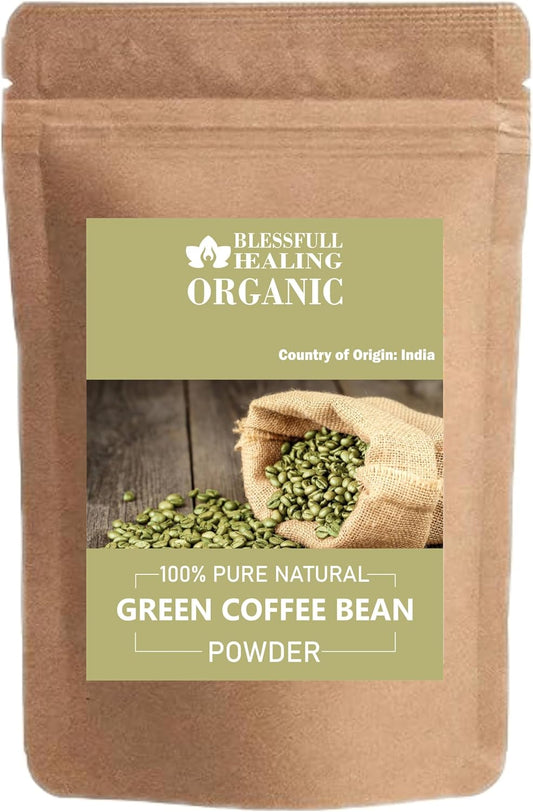 100% Pure Organic Green Coffee Bean Powder for Healing - 100g / 3.52 oz