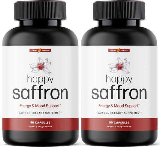 100% Pure Saffron Extract Supplement for Eye Health and Mood Enhancement - Pack of 2