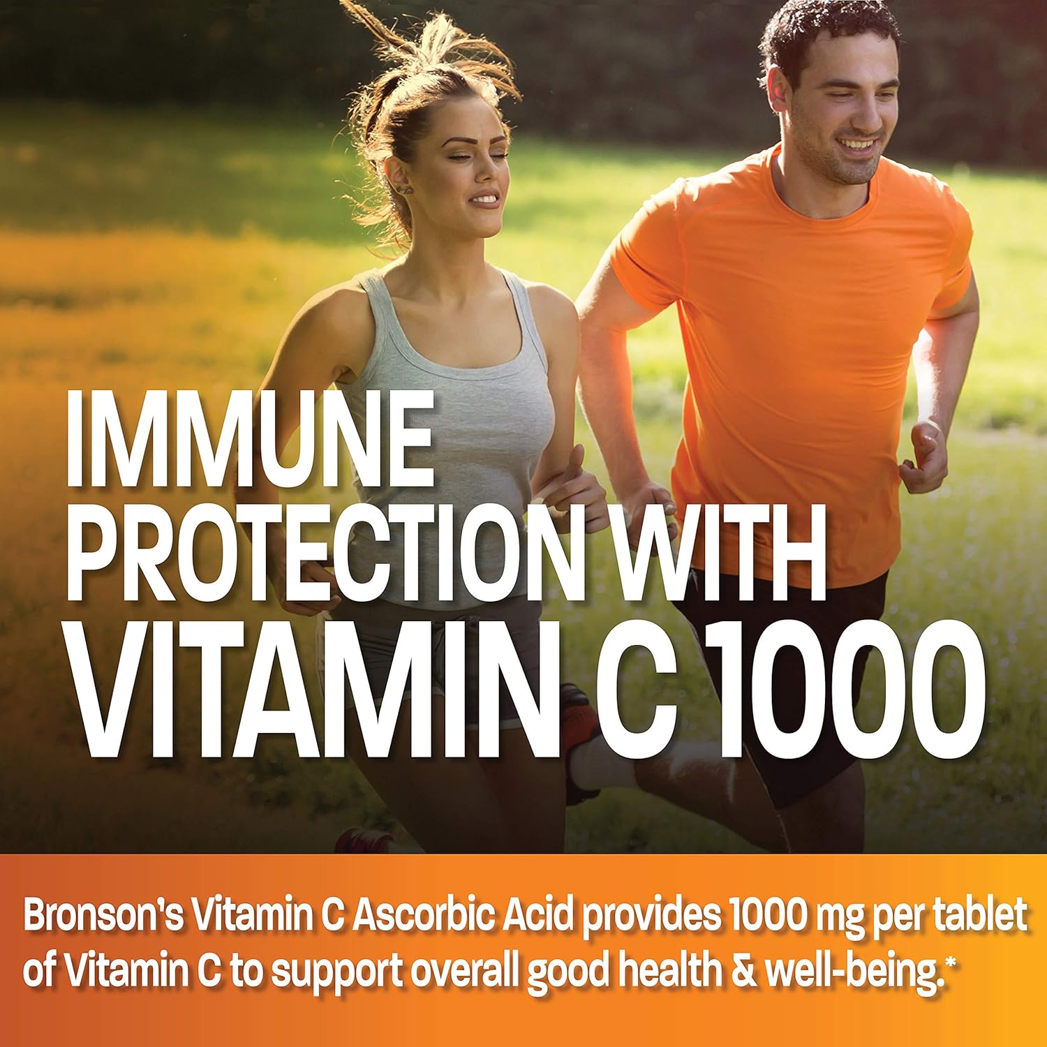 100 Tablets Bronson Vitamin C 1000 mg Premium Non-GMO Ascorbic Acid for Immune System & Antioxidant Support