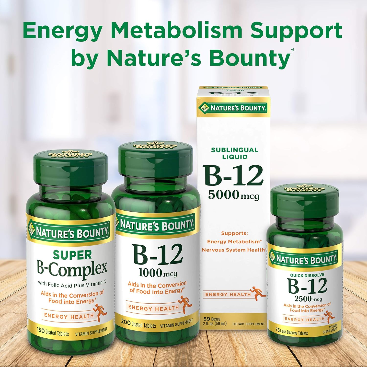 100 Tablets of Nature's Bounty Vitamin B6 for Energy Metabolism & Nervous System Health, 100mg - Pack of 200